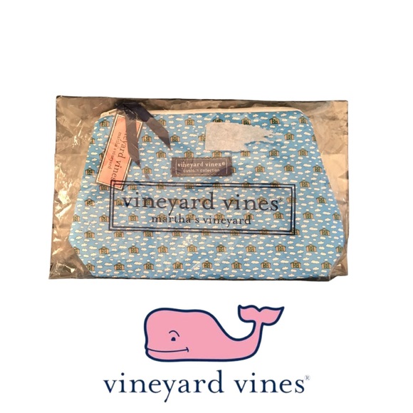 Vineyard Vines Blue Clouds Cosmetic Bag - Picture 5 of 9
